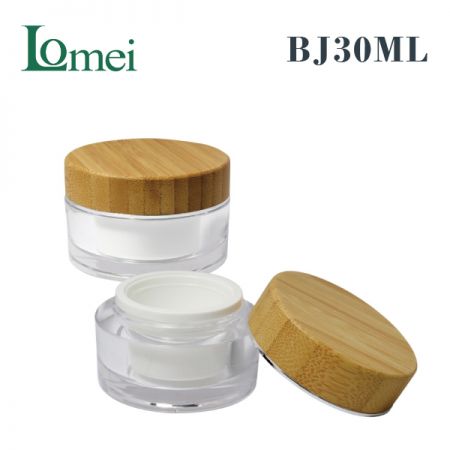 竹製外殼霜罐 - BJ30ML-30g-竹製化妝品包材