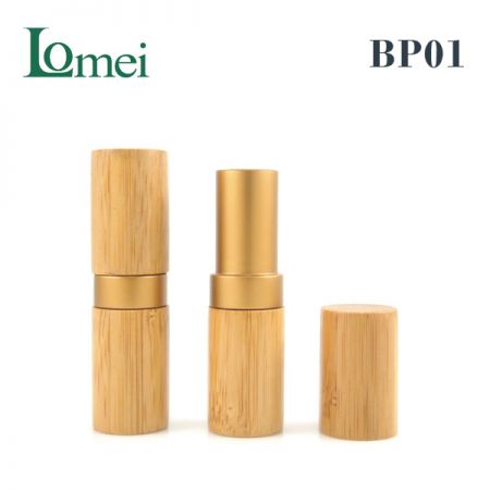 Tube de rouge à lèvres en bambou-BP01-3.8g-Emballage cosmétique en bambou