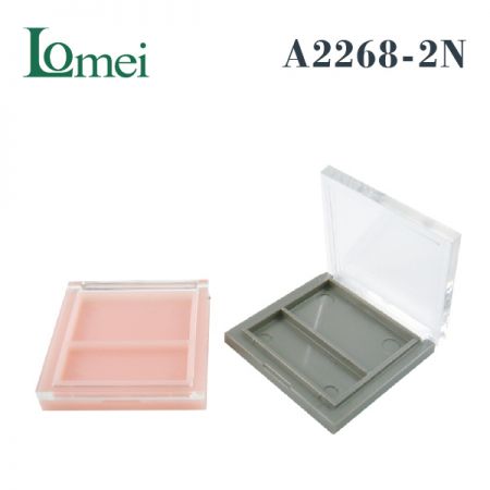 塑膠單色方型粉盤 - A2268-2N-4.5g-粉盤化妝品包材