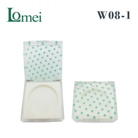 塑膠單色方型粉盤 - W08-1-5.5g-粉盤化妝品包材