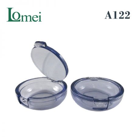 塑膠單色圓型粉盤 - A122-5.5g-粉盤化妝品包材