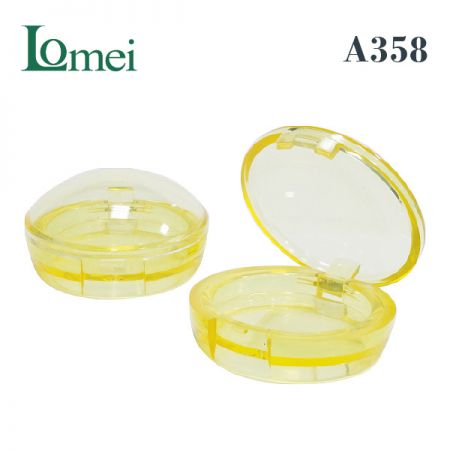 塑膠單色圓型粉盤 - A358-6g-粉盤化妝品包材