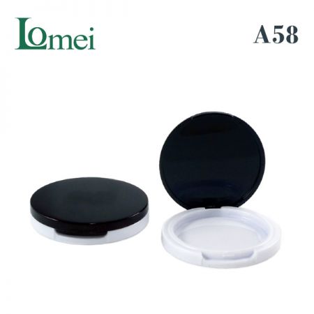 塑膠單色圓型粉盤 - A58-5g-粉盤化妝品包材