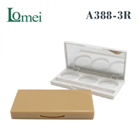 Confezione cosmetica compatta a tre colori - A388-3R-1.5g-Confezione cosmetica compatta per trucco