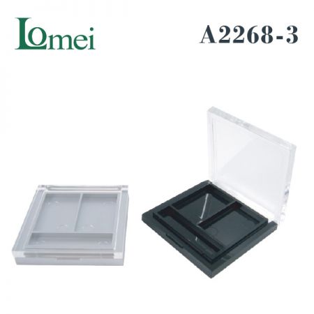 Двухцветный макияжный компакт - A2268-3-2 г - упаковка для компактного макияжа