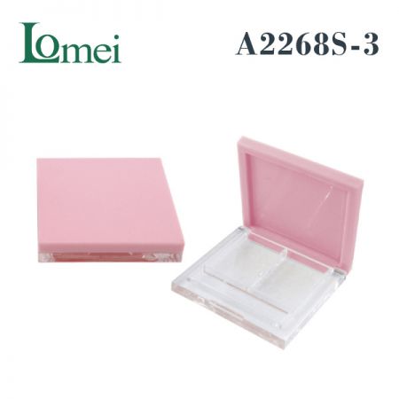 Maquillage compact à deux couleurs - A2268S-3-3g-Emballage compact de maquillage
