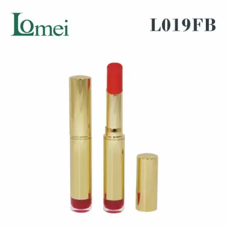 Tube de rouge à lèvres en aluminium-L019FB-3,3g / 4g-Emballage de tube de rouge à lèvres