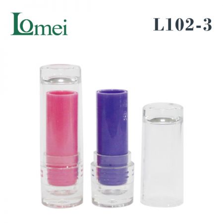 Tubo de lápiz labial acrílico-L102-3-3.5g / 3.8g-Paquete de tubo de lápiz labial