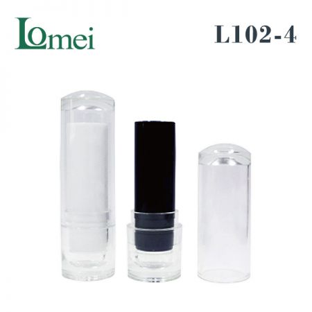 Tubo de lápiz labial acrílico-L102-4-3.5g / 3.8g-Paquete de tubo de lápiz labial