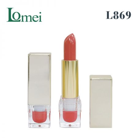Tubo de lápiz labial de plástico-L869-3.5 / 3.8g-Paquete de tubo de lápiz labial