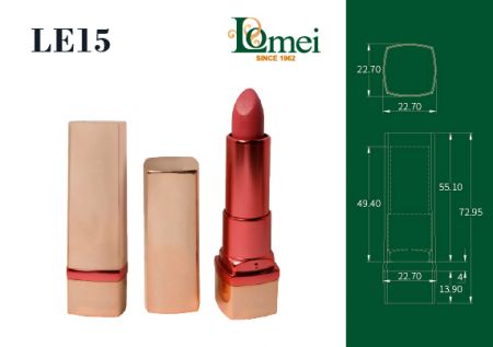 塑膠外殼唇膏管 LE15-3.5 / 3.8g-唇膏管化妝品包材
