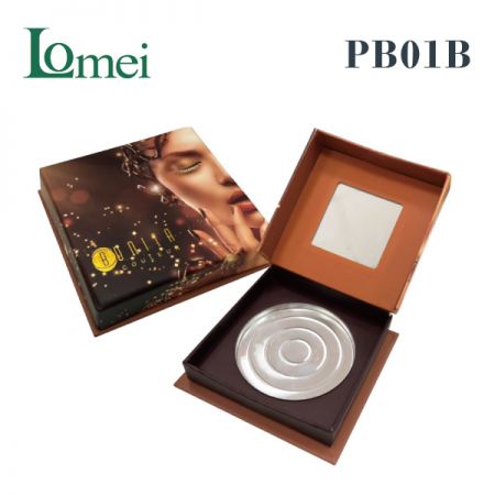 Compacto de maquillaje cosmético de papel-PB01B-10g-Paquete cosmético de material de papel