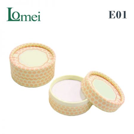 Tarro de papel para polvo de cosméticos-E01-7g-Paquete de cosméticos de material de papel
