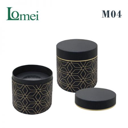 Pot de poudre cosmétique en papier-M04-120g-Matériau cosmétique en papier
