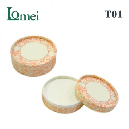 Pot de poudre cosmétique en papier-T01-9g-Emballage cosmétique en matériau papier