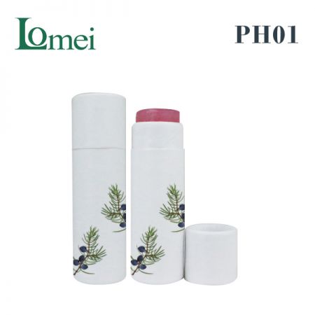紙化粧品リップスティックチューブ-PH01-11g-紙素材化粧品パッケージ