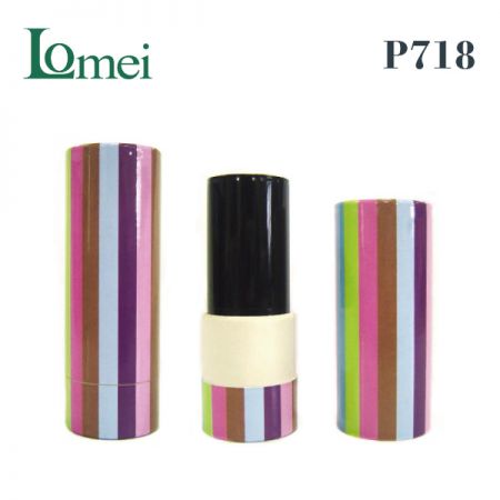 紙化粧品パンスティックチューブ-P718-14g-紙素材化粧品パッケージ