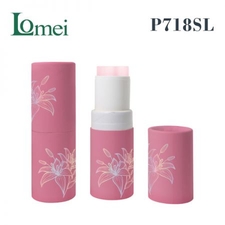 Paper Cosmetics Panstick Tube-P718SL-6g-Paper Material Cosmetic Package