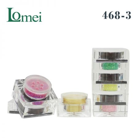 Akrylowy pojemnik na sypki cień do powiek - 468-3-4,5g - pojemnik na sypki cień do powiek do opakowań kosmetycznych