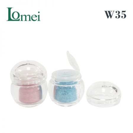 Envase de plástico para polvo de sombra de ojos acrílico - W35-3g - Envase cosmético para polvo de sombra de ojos