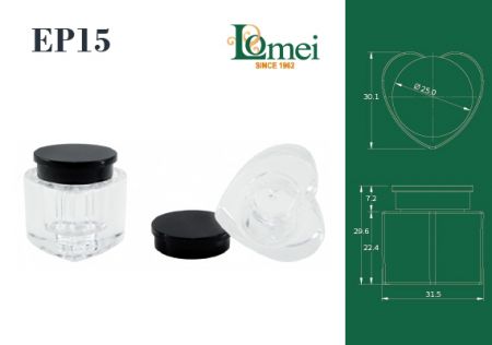 Plastik Lidschattenpuderbehälter - EP15-1g-Lidschattenpuderbehälter Kosmetikverpackung