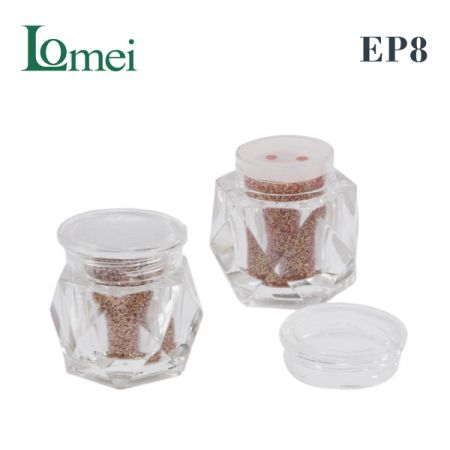 Plastic Eyeshadow Powder Pot - EP8-1.2g-Eyeshadow Powder Pot Cosmetic Packaging