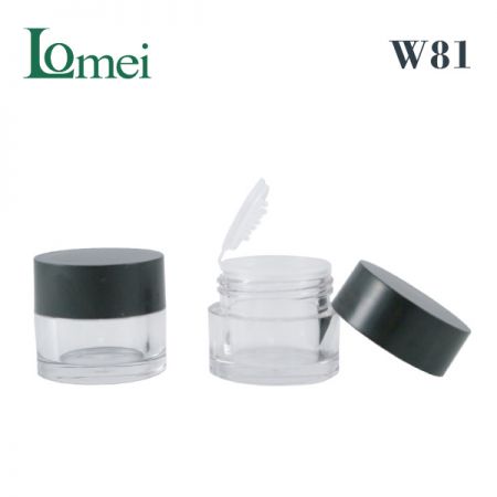 Pot de poudre de fard à paupières en plastique - W81-2.3g-Pot de poudre de fard à paupières Emballage cosmétique