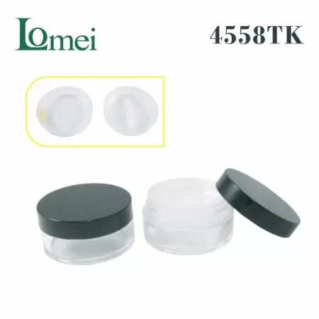 Plastik-Kosmetik Puderquastenglas - 4558TK-9g-Puderquastenglas Verpackung