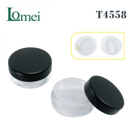 Barattolo di plastica per cosmetici - T4558-9g - Confezione barattolo di polvere