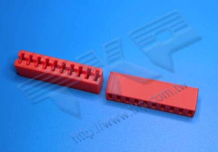 ショート帽 5.00mm (.197") ピッチ デュアル H=12.8MM 開口 プラスチック一体型 ショートブロック ジャンパーキャップ リードフリー RoHS REACH