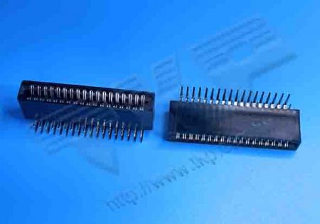 หัวชาย 90° 1.27mm (.05") ประเภท Jaguar, ประเภทขอบการ์ด PCB - CHIN-BAN-SA-XXR
