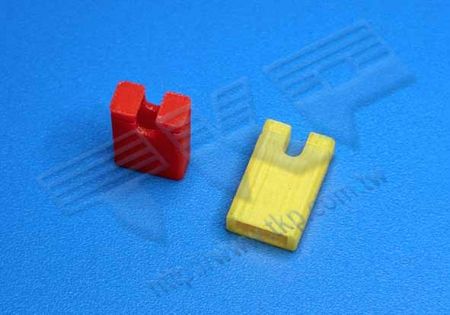 ショートキャップ 3.96mm (.156") ピッチ シングルロウ H=12.8MM スクエアオープンタイプ ショートブロック ジャンパーキャップ リードフリー RoHS REACH