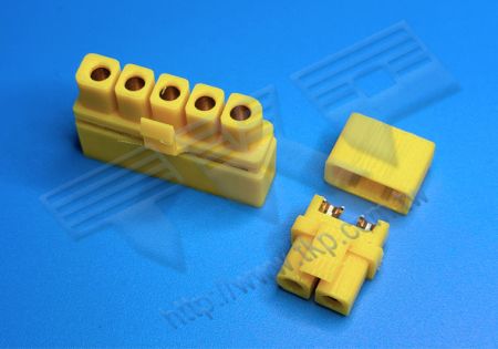オスコネクタ XT60 2PIN~8PIN ドローン 防水 耳付き 単列 コネクタ ワイヤー対ワイヤーコネクタ リードフリー RoHS REACH