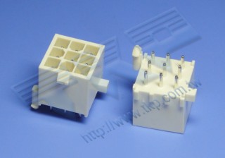 ที่อยู่อาศัยชาย 4.14mm (.163") พิตช์ 180° DIP 9PIN ข้ามกับ TYCO MINI UNIVERSAL MATE-N-LOK CONNECTOR - 770182