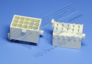 Housing ชาย 4.14mm (.163") PITCH 180° DIP 15PIN ข้ามกับ TYCO MINI UNIVERSAL MATE-N-LOK CONNECTOR - 770190