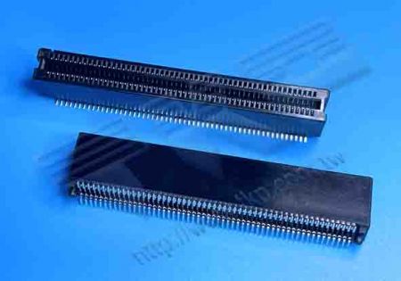 หัวชาย 180° ขนาด 1.27 มม. (.05") พร้อมขา, แบบขอบ PCB - CHIN-BAN-HES-XX