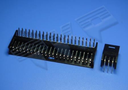 HEADER 2.54mm (.100") PITCH แถวคู่ 90° DIP เข้ากันได้กับ TE AMPMODU II REC. SERIES - 280377-AMP
