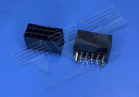 หัวผู้ชาย 3.00mm (.118") ระยะห่าง Dual ROW w / POST โลหะ 180° DIP LOCK