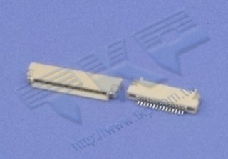 PFPC10K1L-XXSMT - FFC/FPC コネクタ、90° 表面実装、デュアルコンタクトスタイル,
