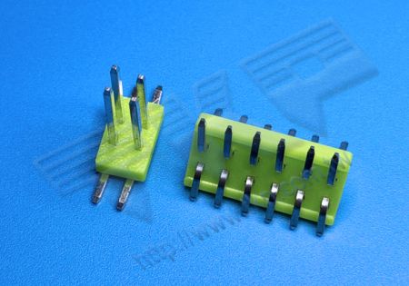 Pitch 3.96mm (.156") Header Jantan, SMT Vertikal 180°, Tanpa Dinding Belakang Polarizing, Header Pin, Dua Baris, Konektor Wire-to-Board, Bebas Timbal Mematuhi RoHS REACH - MOLEX