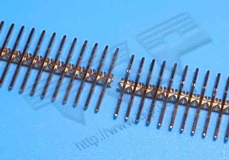 連續端子 2.00mm (.079") 方針 0.64mm(0.25")