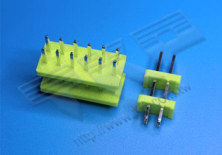 オスコネクタ 5.00mm (.197") H8950プラスチックハウジング用 縦型DIP 90° バック付き 二重列 ボード間コネクタ リードフリー RoHS REACH