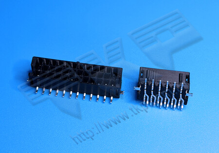 公座 3.00mm (.118") ピッチ 三列 立型 SMT 180° プラスチック挿入耳 ボード対接続コネクタ リードフリー RoHS REACH