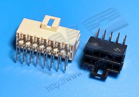 HEADER WANITA 3.50mm (.138") PITCH Tegangan Tinggi Dual ROW 90° DIP Cocok dengan H35M1R Seri Perumahan - MOLEX
