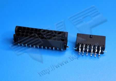 公座 3.00mm (.118") 間距 三排 立式 DIP 180° 複合固定耳(SMT耳+塑膠耳) 線對板連接器 Lead-Free RoHS REACH - MOLEX