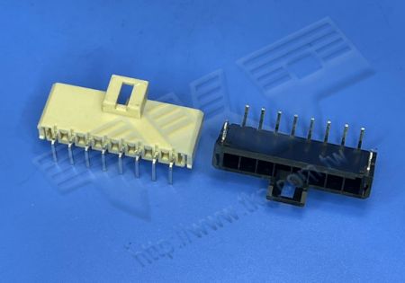 HEADER WANITA 3.50mm (.138") PITCH Tegangan Tinggi 90° DIP dengan Peg Logam Cocok dengan H35M1R Seri Perumahan - MOLEX