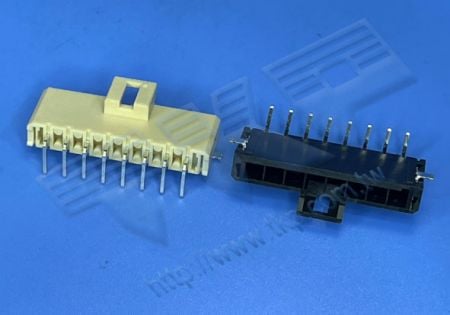 HEADER WANITA 3.50mm (.138") PITCH Tegangan Tinggi 90° DIP dengan Peg Logam Cocok dengan H35M1R Seri Perumahan - MOLEX