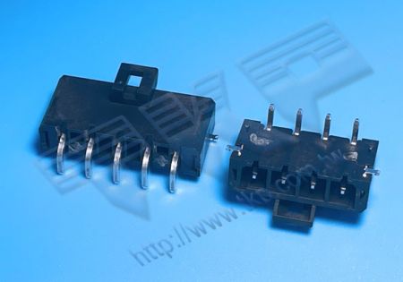 HEADER WANITA 5.70mm (.224") PITCH Tegangan Tinggi 90° DIP Berpasangan dengan H57M1R Seri Perumahan - MOLEX