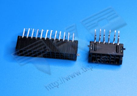 공좌 3.00mm (.118") 간격 삼배치 수평 SMT 90° 플라스틱 삽입 귀 선대 보드 커넥터 무연 RoHS REACH