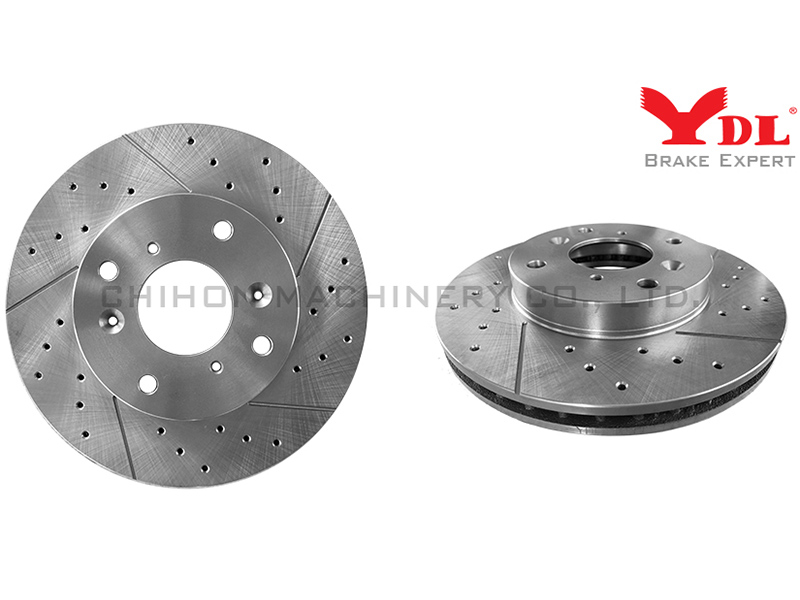 PM Auto Front Drilled & Slotted Brake Rotors For 2013-2022 Honda Accord – 293mm, Cast Iron, Rust Preventative, Limited Lifetime Warranty